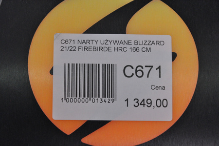 NARTY UŻYWANE BLIZZARD FIREBIRD HRC + XCELL 14 21/22 166 cm NRC671