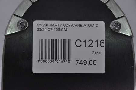 NARTY UŻYWANE ATOMIC CLOUD C7 + Atomic M10 23/24 156 cm NRC1216
