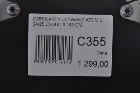 DAMSKIE NARTY UŻYWANE ATOMIC CLOUD C9 + M10 GW 24/25 143 cm NRC355