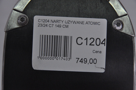 NARTY UŻYWANE ATOMIC CLOUD C7 + Atomic M10 23/24 149 cm NRC1204