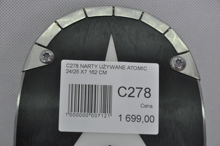 NARTY UŻYWANE ATOMIC REDSTER X7 + Atomic MI12 GW 24/25 162 cm NRC278