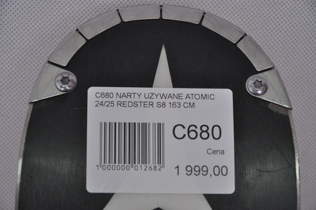 NARTY UŻYWANE ATOMIC REDSTER S8 + X12 GW 24/25 163 cm NRC680