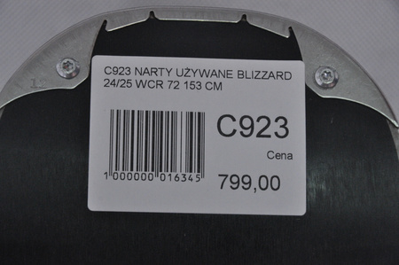 NARTY UŻYWANE BLIZZARD WCR 72 + TLT 10 24/25 153 cm NRC923