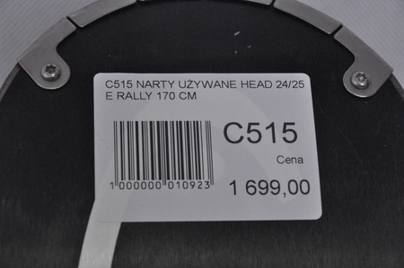 NARTY UŻYWANE HEAD SUPERSHAPE ERALLY + PRD12 24/25 170 cm NRC515