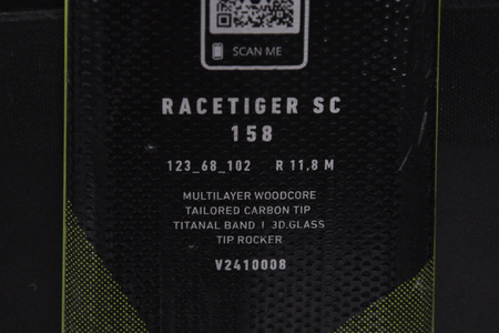 NARTY UŻYWANE VOLKL RACETIGER SC 24/25 + VMotion 12 158 cm NRC820
