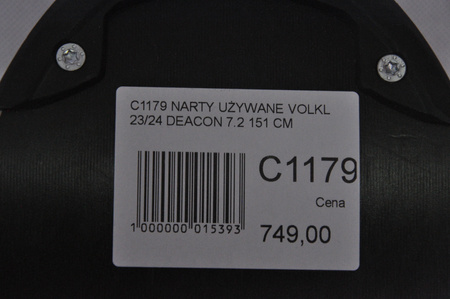 NARTY UŻYWANE VOLKL DEACON 7.2 + FTD 10 23/24 151 cm NRC1179