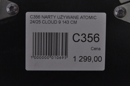 DAMSKIE NARTY UŻYWANE ATOMIC CLOUD C9 + M10 GW 24/25 143 cm NRC356