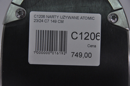 NARTY UŻYWANE ATOMIC CLOUD C7 + Atomic M10 23/24 149 cm NRC1206