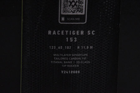 NARTY UŻYWANE VOLKL RACETIGER SC 24/25 + VMotion 12 153 cm NRC841