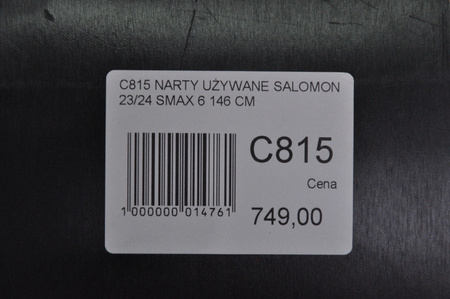 NARTY UŻYWANE SALOMON S/MAX 6 + M10 23/24 146 cm NRC815