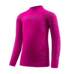 KOSZULKA TERMICZNA BRUBECK THERMO KIDS Fuchsia/Grey