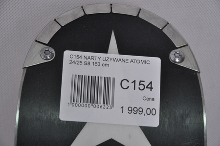NARTY UŻYWANE ATOMIC REDSTER S8 + X12 GW 24/25 163 cm NRC154