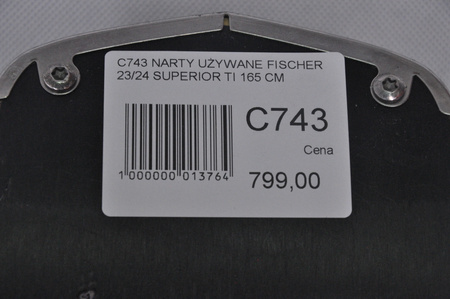 NARTY UŻYWANE FISCHER RC4 SUPERIOR TI 23/24 + Z11 165 cm NRC743