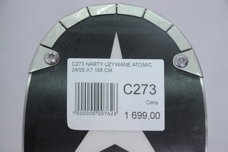NARTY UŻYWANE ATOMIC REDSTER X7 + Atomic MI12 GW 24/25 155 cm NRC273
