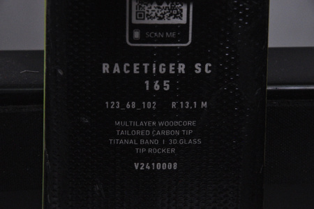 NARTY UŻYWANE VOLKL RACETIGER SC 24/25 + VMotion 12 165 cm NRC832