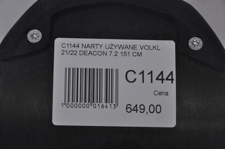 NARTY UŻYWANE VOLKL DEACON 7.2 + FTD 10 21/22 151 cm NRC1144