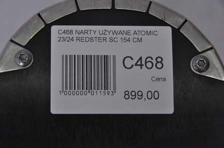 NARTY UŻYWANE ATOMIC REDSTER SC + M10 23/24 154 cm NRC468