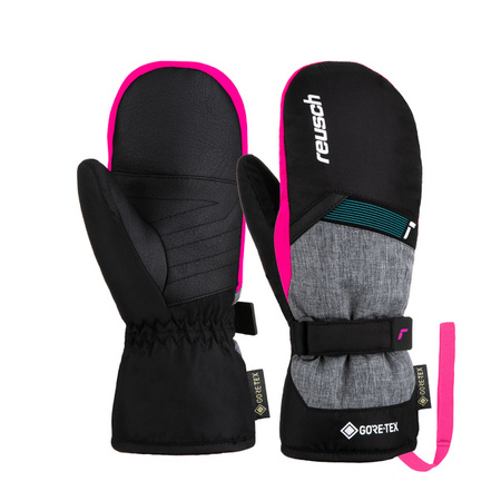 JUNIORSKIE RĘKAWICE NARCIARSKIE REUSCH FLASH GTX MITTEN Black/Pink 2025
