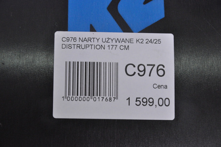 NARTY UŻYWANE K2 DISRUPTION 78TI + MXC 12 24/25 177 cm NRC976
