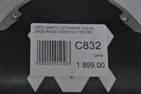 NARTY UŻYWANE VOLKL RACETIGER SC 24/25 + VMotion 12 165 cm NRC832