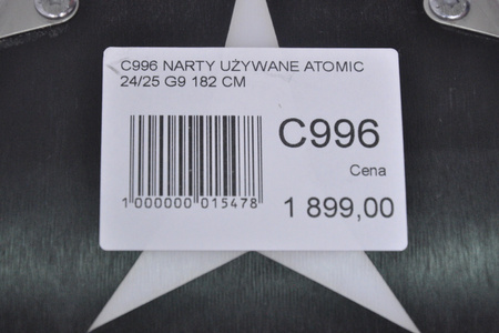 NARTY UŻYWANE ATOMIC REDSTER G9 + X12GW 24/25 182 cm NRC996