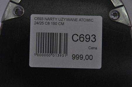 NARTY UŻYWANE ATOMIC CLOUD C8 + M10 24/25 150 cm NRC693