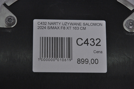 NARTY UŻYWANE SALOMON S/MAX F8 XT + M10 2024 163 cm NRC432