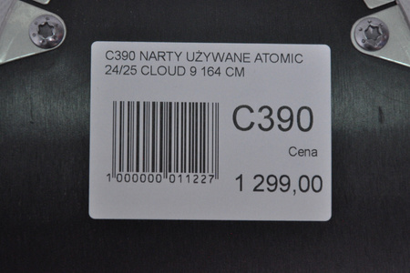 DAMSKIE NARTY UŻYWANE ATOMIC CLOUD C9 + M10 GW 24/25 164 cm NRC390