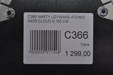 DAMSKIE NARTY UŻYWANE ATOMIC CLOUD C9 + M10 GW 24/25 150 cm NRC366