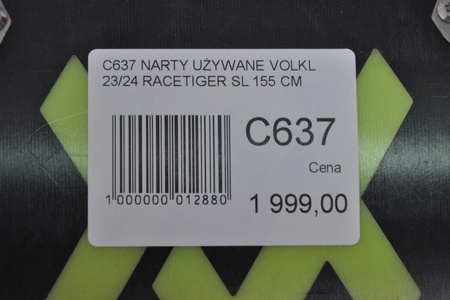 NARTY UŻYWANE VOLKL RACETIGER SL + VMotion 12 23/24 155 cm NRC637