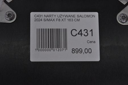 NARTY UŻYWANE SALOMON S/MAX F8 XT + M10 2024 163 cm NRC431