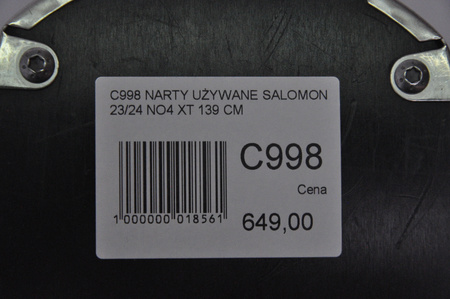 NARTY UŻYWANE SALOMON S/MAX N 4 XT + M10 23/24 139 cm NRC998