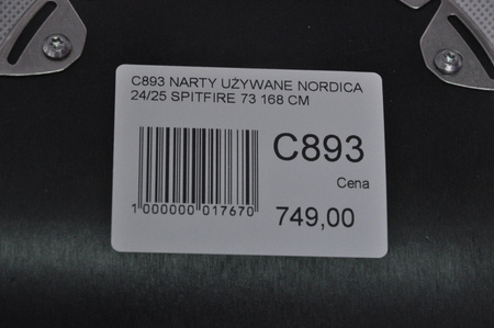 NARTY UŻYWANE NORDICA SPITFIRE 73 24/25 + Marker TP2 10 168 cm NRC893