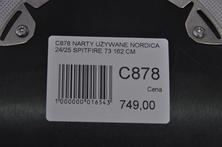 NARTY UŻYWANE NORDICA SPITFIRE 73 24/25 + Marker TP2 10 162 cm NRC878