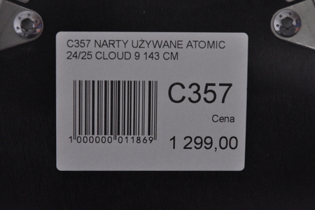 DAMSKIE NARTY UŻYWANE ATOMIC CLOUD C9 + M10 GW 24/25 143 cm NRC357