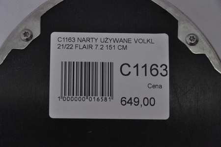 NARTY UŻYWANE VOLKL FLAIR 7.2 21/22 + FDT 10 151 cm NRC1163