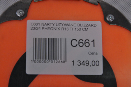 NARTY UŻYWANE BLIZZARD PHOENIX R13 TI + TPX 12 23/24 150 cm NRC661