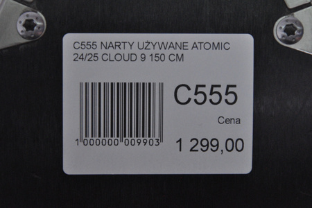 DAMSKIE NARTY UŻYWANE ATOMIC CLOUD C9 + M10 GW 24/25 150 cm NRC555