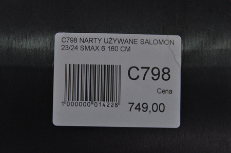 NARTY UŻYWANE SALOMON S/MAX 6 + M10 23/24 160 cm NRC798
