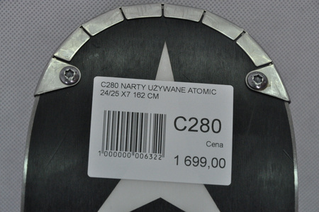 NARTY UŻYWANE ATOMIC REDSTER X7 + Atomic MI12 GW 24/25 162 cm NRC280