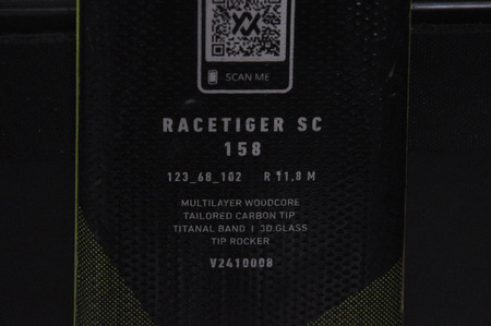 NARTY UŻYWANE VOLKL RACETIGER SC 24/25 + VMotion 12 158 cm NRC825