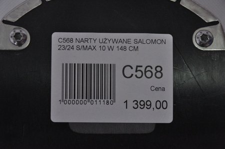DAMSKIE NARTY UŻYWANE SALOMON S/MAX 10 + M11 23/24 148 cm NRC568