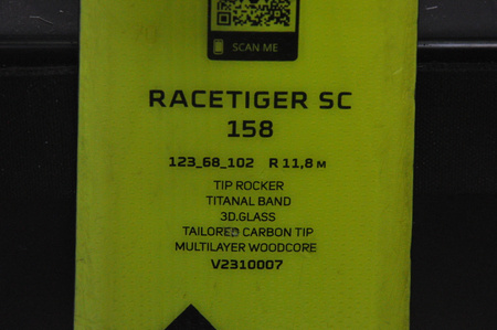 NARTY UŻYWANE VOLKL RACETIGER SC 23/24 + VMotion 12 158 cm NRC822