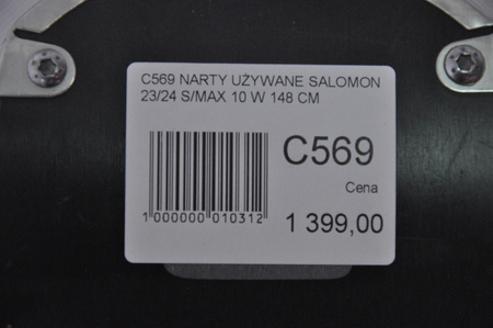 DAMSKIE NARTY UŻYWANE SALOMON S/MAX 10 + M11 23/24 148 cm NRC569