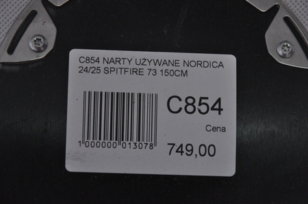 NARTY UŻYWANE NORDICA SPITFIRE 73 24/25 + Marker TP2 10 150 cm NRC854