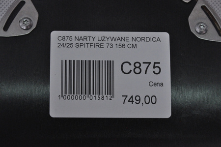 NARTY UŻYWANE NORDICA SPITFIRE 73 24/25 + Marker TP2 10 156 cm NRC875