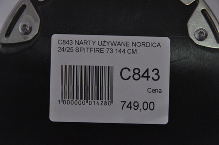 NARTY UŻYWANE NORDICA SPITFIRE 73 24/25 + Marker TP2 10 144 cm NRC843