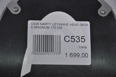 NARTY UŻYWANE HEAD SUPERSHAPE E. MAGNUM + Head PRD12 24/25 170 cm NRC535