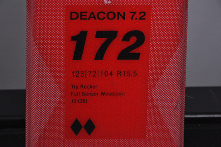 NARTY UŻYWANE VOLKL DEACON 7.2 + FTD 10 21/22 172 cm NRC1088