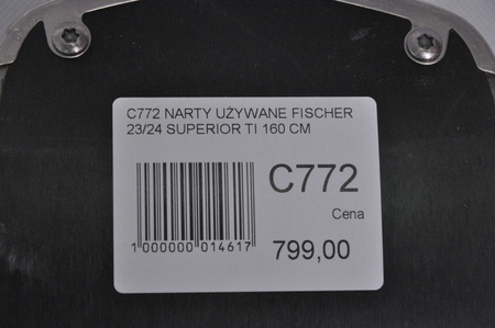 NARTY UŻYWANE FISCHER RC4 SUPERIOR TI 23/24 + Z11 160 cm NRC772